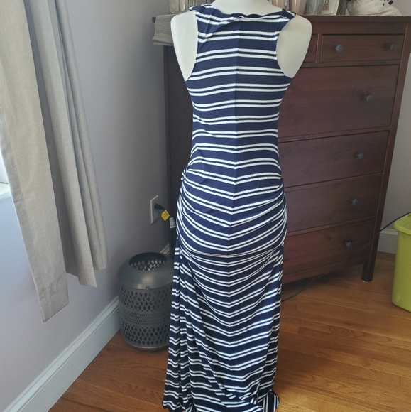 Soft, beachy, nautical, maxi dress -XS/S - Picture 2 of 2